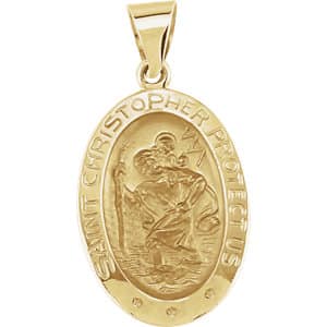 Hollow St. Christopher Medal