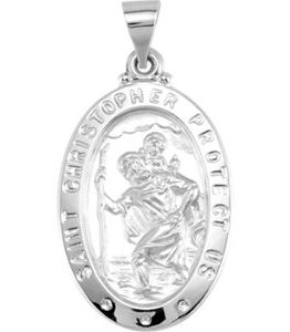 Hollow St. Christopher Medal