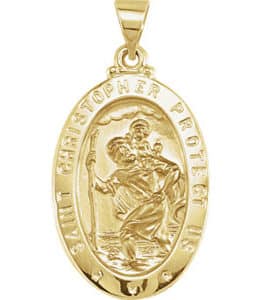 Hollow St. Christopher Medal
