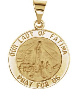Hollow Our Lady of Fatima Medal