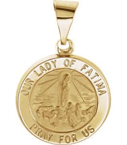 Hollow Our Lady of Fatima Medal