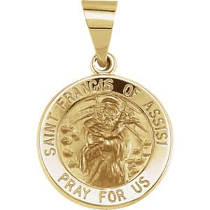 Hollow St. Francis of Assisi Medal
