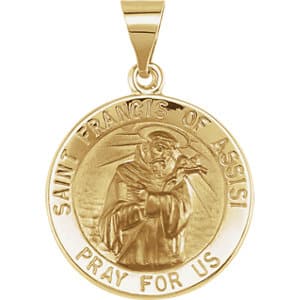Hollow St. Francis of Assisi Medal