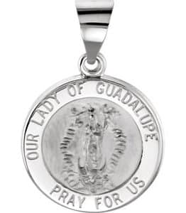 Hollow Our Lady of Guadalupe Medal