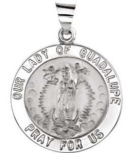 Hollow Our Lady of Guadalupe Medal