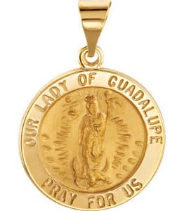 Hollow Our Lady of Guadalupe Medal