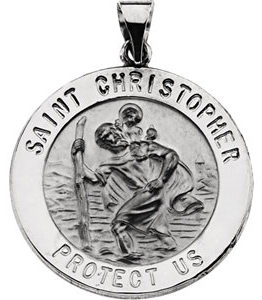 Hollow St. Christopher Medal