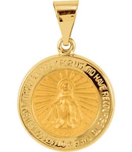 Hollow Round Miraculous Medal