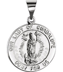 Hollow Our Lady of Guadalupe Medal