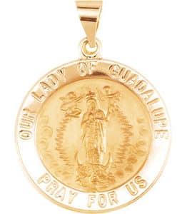 Hollow Our Lady of Guadalupe Medal