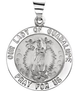 Hollow Our Lady of Guadalupe Medal