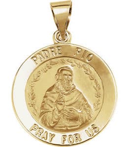 Hollow St. Padre Pio Medal