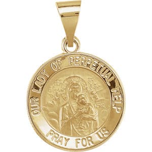 Hollow Our Lady of Perpetual Help Medal