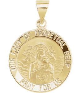 Hollow Our Lady of Perpetual Help Medal