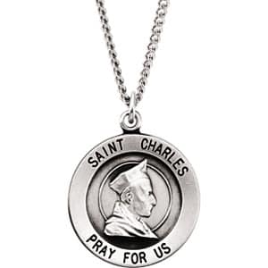 St. Charles Medal Necklace or Pendant