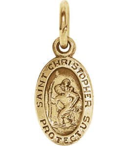 St. Christopher Medal Necklace or Pendant