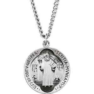 Religious Jewelry St. Benedict Medal Necklace or Pendant