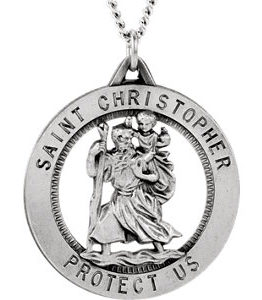 St. Christopher Medal Necklace or Pendant