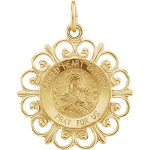 Religious Jewelry Sacred Heart of Mary Medal