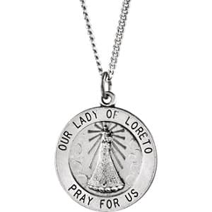 Religious Jewelry Our Lady of Loreto Medal Necklace or Pendant