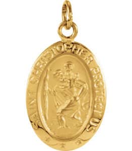 St. Christopher Medal Necklace or Pendant