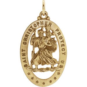 Religious Jewelry St. Christopher Medal
