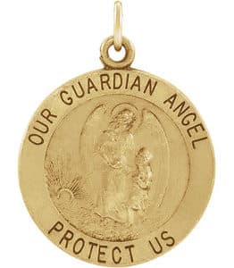 Guardian Angel Medal Necklace or Pendant