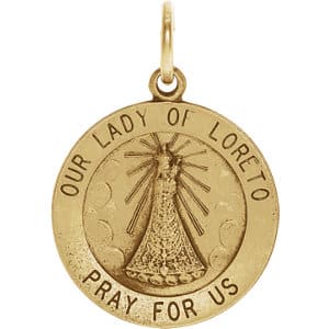 Religious Jewelry Our Lady of Loreto Medal Necklace or Pendant