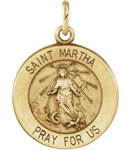 St. Martha Medal Necklace or Pendant