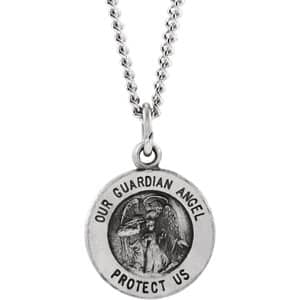 Guardian Angel Medal Necklace or Pendant