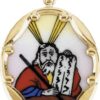 Hand Painted Moses Porcelain Pendant