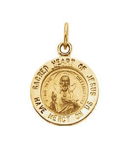 Round Sacred Heart of Jesus Medal