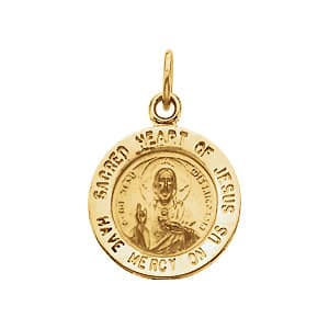 Round Sacred Heart of Jesus Medal