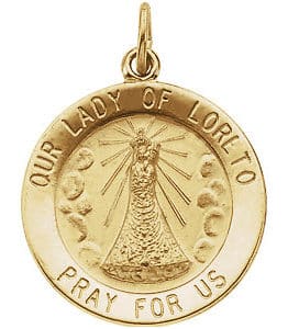Our Lady of Loreto Medal Necklace or Pendant