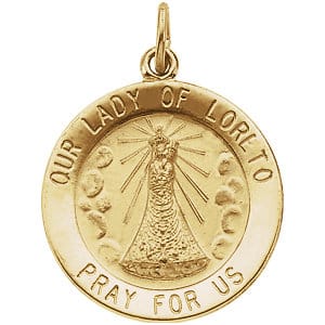 Our Lady of Loreto Medal Necklace or Pendant