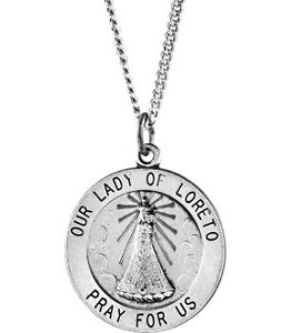 Our Lady of Loreto Medal Necklace or Pendant