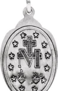 Oval Miraculous Medal Necklace or Pendant