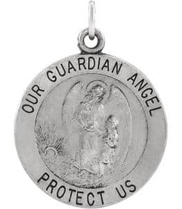 Guardian Angel Medal Necklace or Pendant
