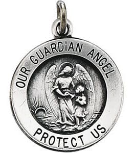 Guardian Angel Medal Necklace or Pendant