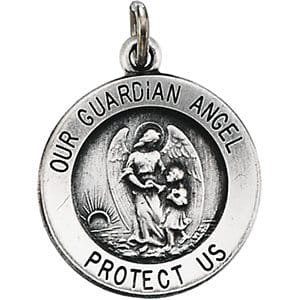 Guardian Angel Medal Necklace or Pendant