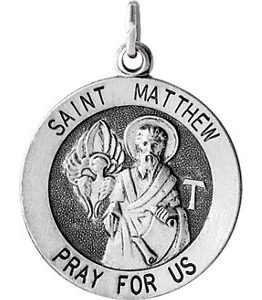 St. Matthew Medal Necklace or Pendant