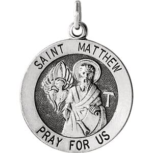 St. Matthew Medal Necklace or Pendant