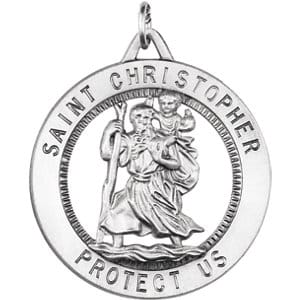 St. Christopher Medal Necklace or Pendant