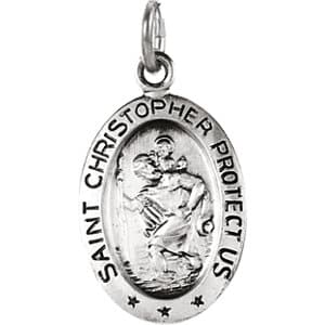 St. Christopher Medal Necklace or Pendant
