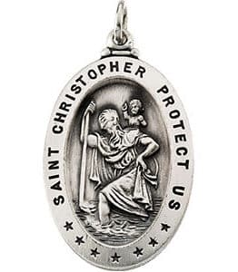 St. Christopher Medal Necklace or Pendant