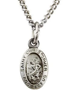 St. Christopher Medal Necklace or Pendant