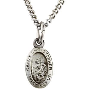 St. Christopher Medal Necklace or Pendant
