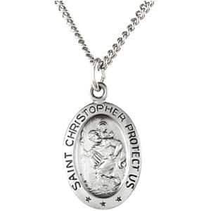 St. Christopher Medal Necklace or Pendant