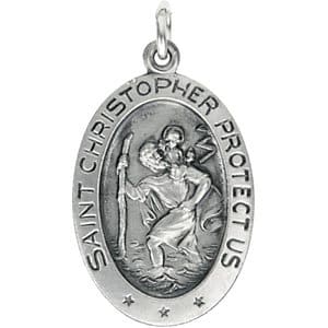 St. Christopher Medal Necklace or Pendant