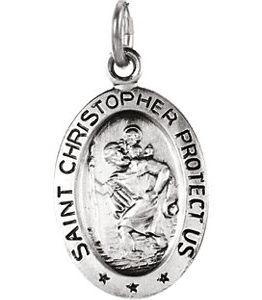 St. Christopher Medal Necklace or Pendant